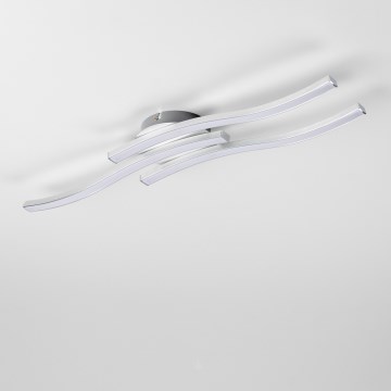 Candeeiro de tecto LED 3xLED/6W/230V 3000K prateado