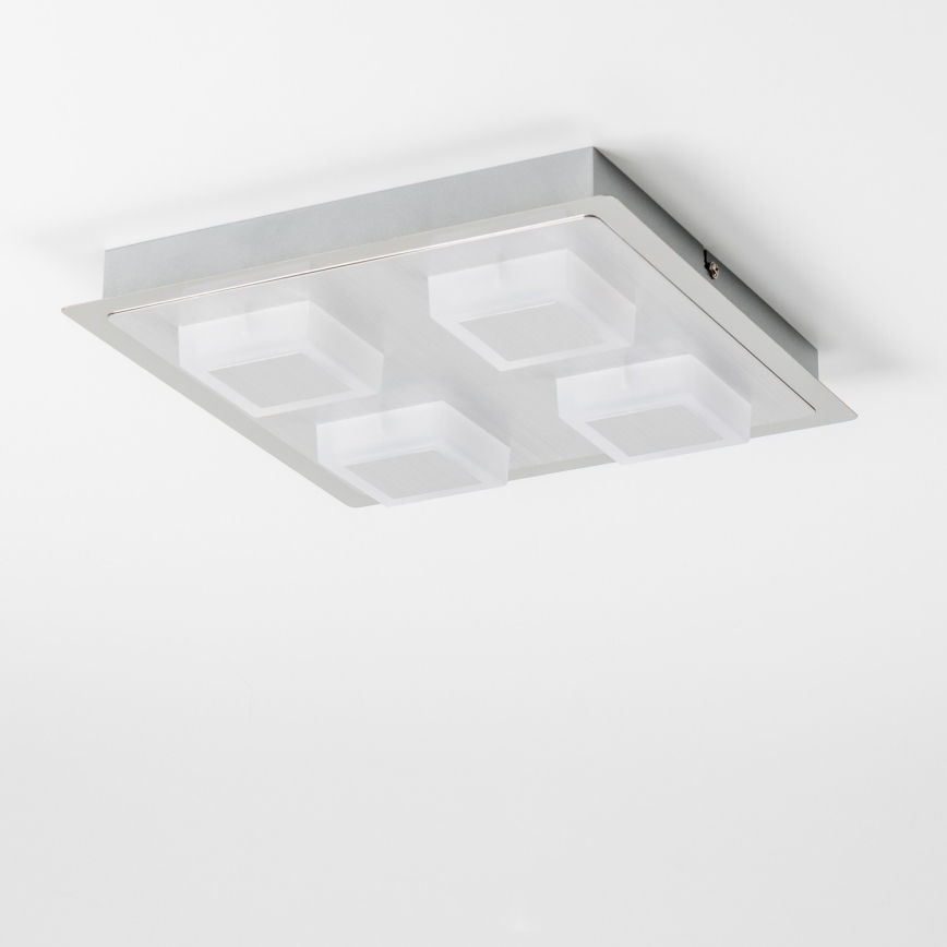 Candeeiro de tecto LED 4xLED/5W/230V 3000K 28x28 cm cromado fosco