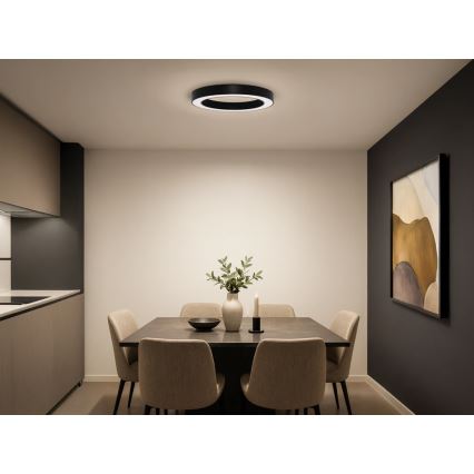 Candeeiro de tecto LED/80W/230V 3000/4000/6500K Ø 80 cm preto