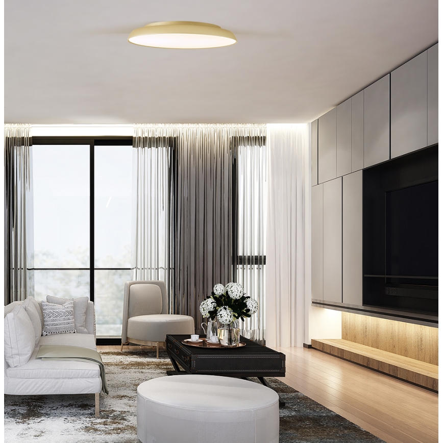 Candeeiro de tecto LED ART LED/40W/230V dourado