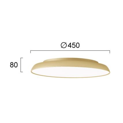Candeeiro de tecto LED ART LED/40W/230V dourado