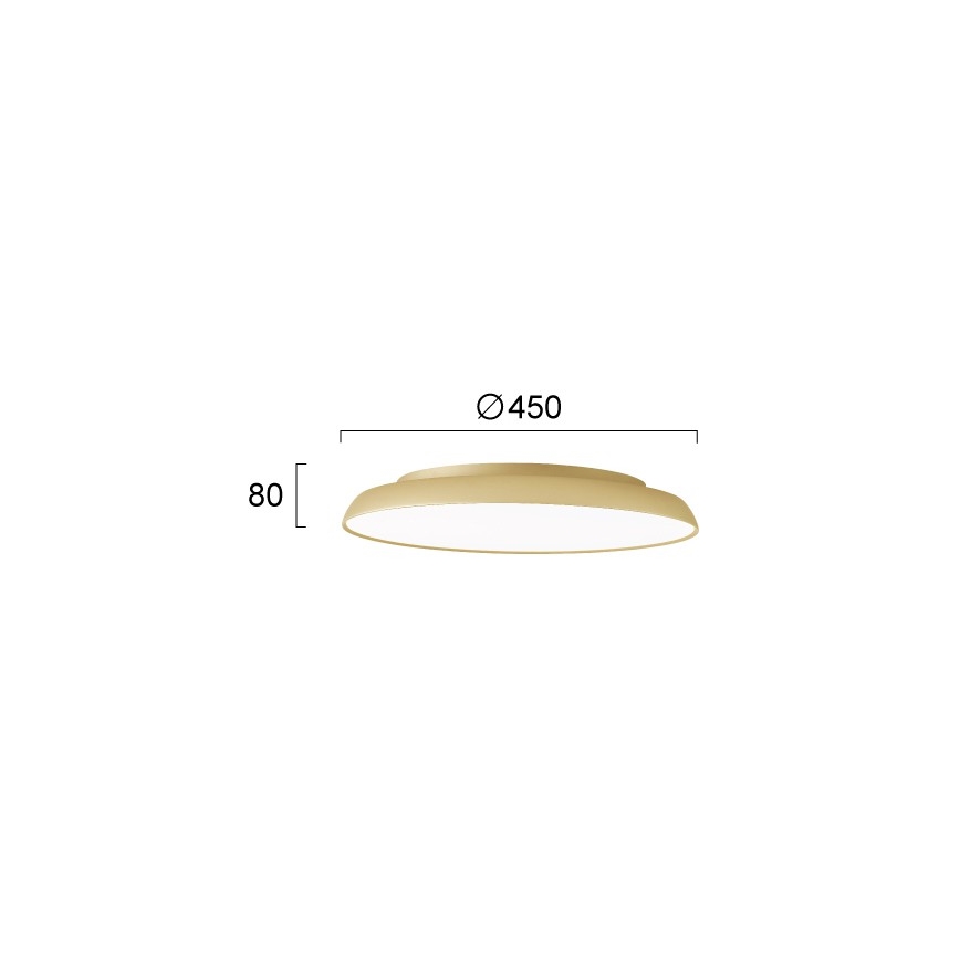 Candeeiro de tecto LED ART LED/40W/230V dourado