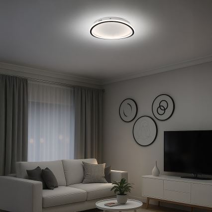 Candeeiro de tecto LED CALI LED/30W/230V, diâmetro 40 cm, preto
