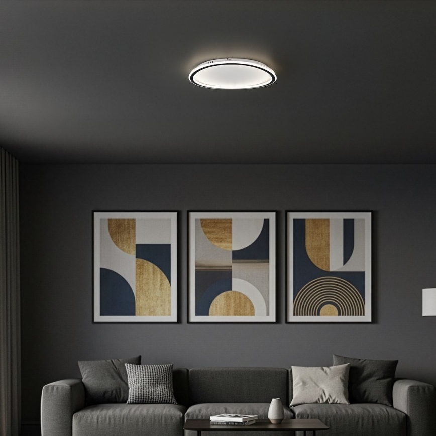 Candeeiro de tecto LED CALI LED/30W/230V, diâmetro 40 cm, preto