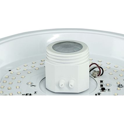 Luminária de teto LED com sensores de movimento e de crepúsculo e módulo de emergência MANA LED/16W/230V 1500 mAh Ø 29 cm branca