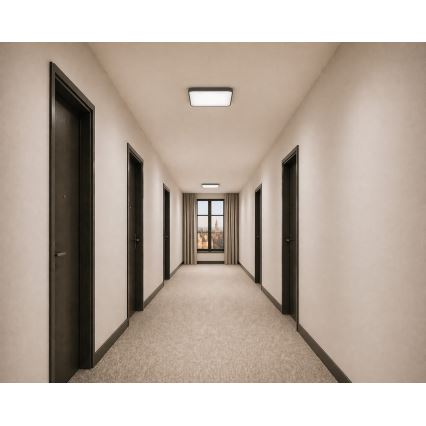 Luminária de teto LED com sensor de movimento e crepúsculo WILTON LED/24W/230V 4000K 33x33 cm antracite