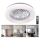 Candeeiro de tecto LED dimerizável com ventilador VENTELUX LED/24W/230V 3000/4000/6500K Ø 45 cm branco + comando remoto