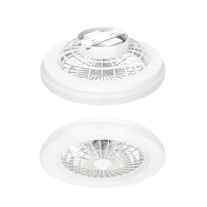 Candeeiro de tecto LED dimerizável com ventilador VENTELUX LED/24W/230V 3000/4000/6500K Ø 45 cm branco + comando remoto