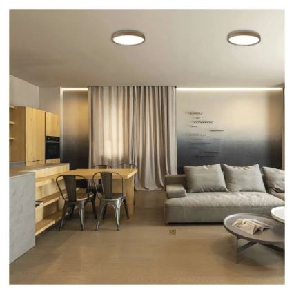 Luminária de teto dimerizável ILVI LED/30W/230V 2700-6500K diâmetro 40 cm bege + controlo remoto