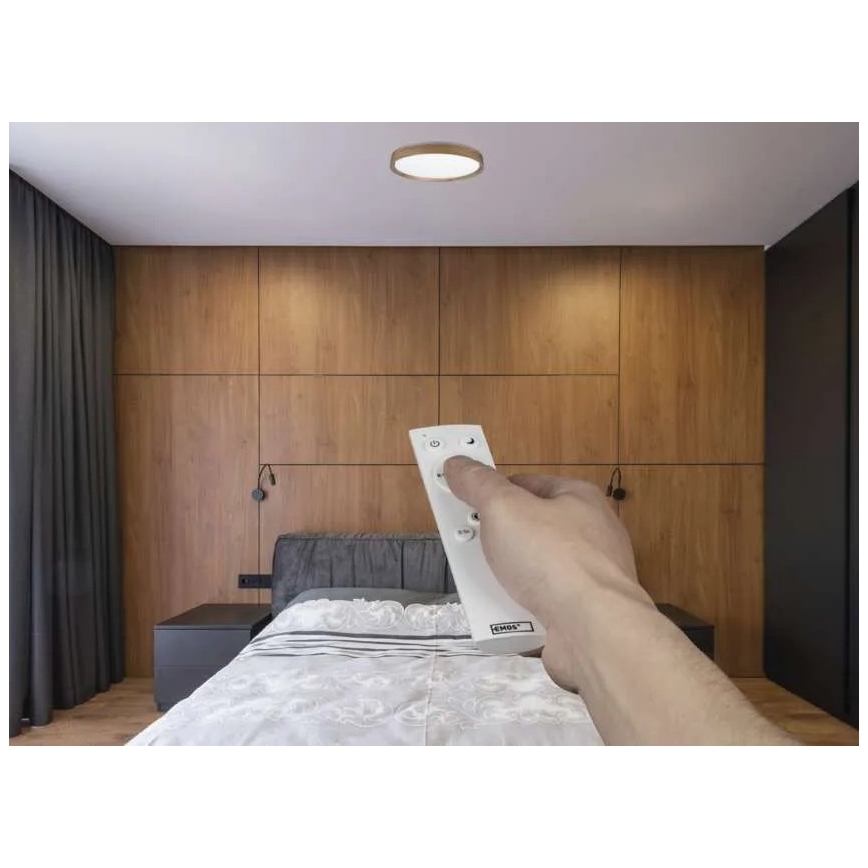 Luminária de teto dimerizável ILVI LED/30W/230V 2700-6500K diâmetro 40 cm bege + controlo remoto