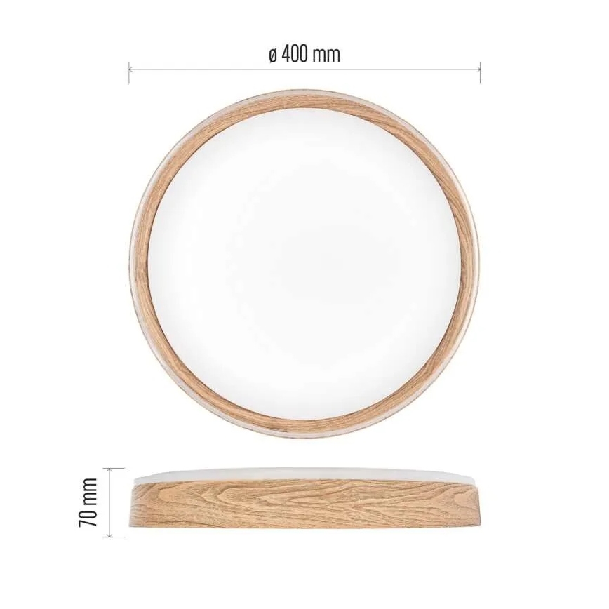 Luminária de teto dimerizável ILVI LED/30W/230V 2700-6500K diâmetro 40 cm bege + controlo remoto