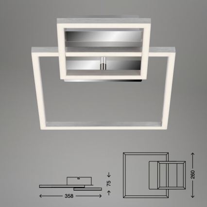 Candeeiro de tecto LED dimerizável LED/12W/230V 3000K cromado mate