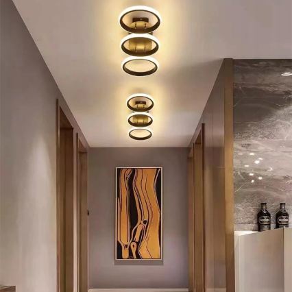 Luminária de teto LED dimável LED/30W/230V 3000-6500K preta Wi-Fi Tuya + controlo remoto