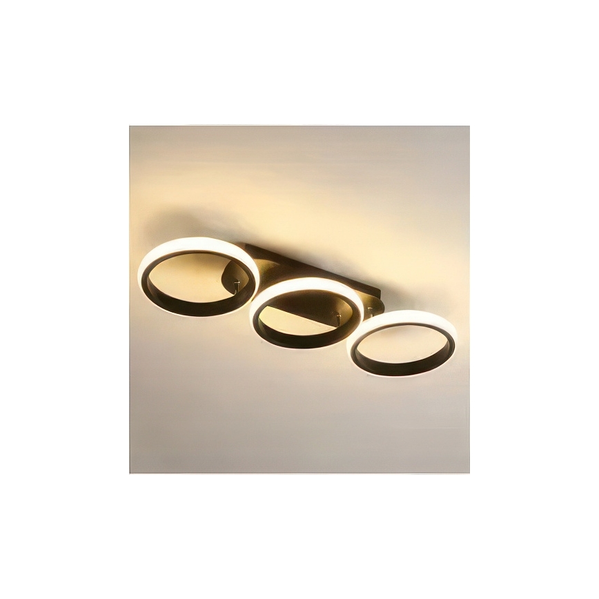 Luminária de teto LED dimável LED/30W/230V 3000-6500K preta Wi-Fi Tuya + controlo remoto