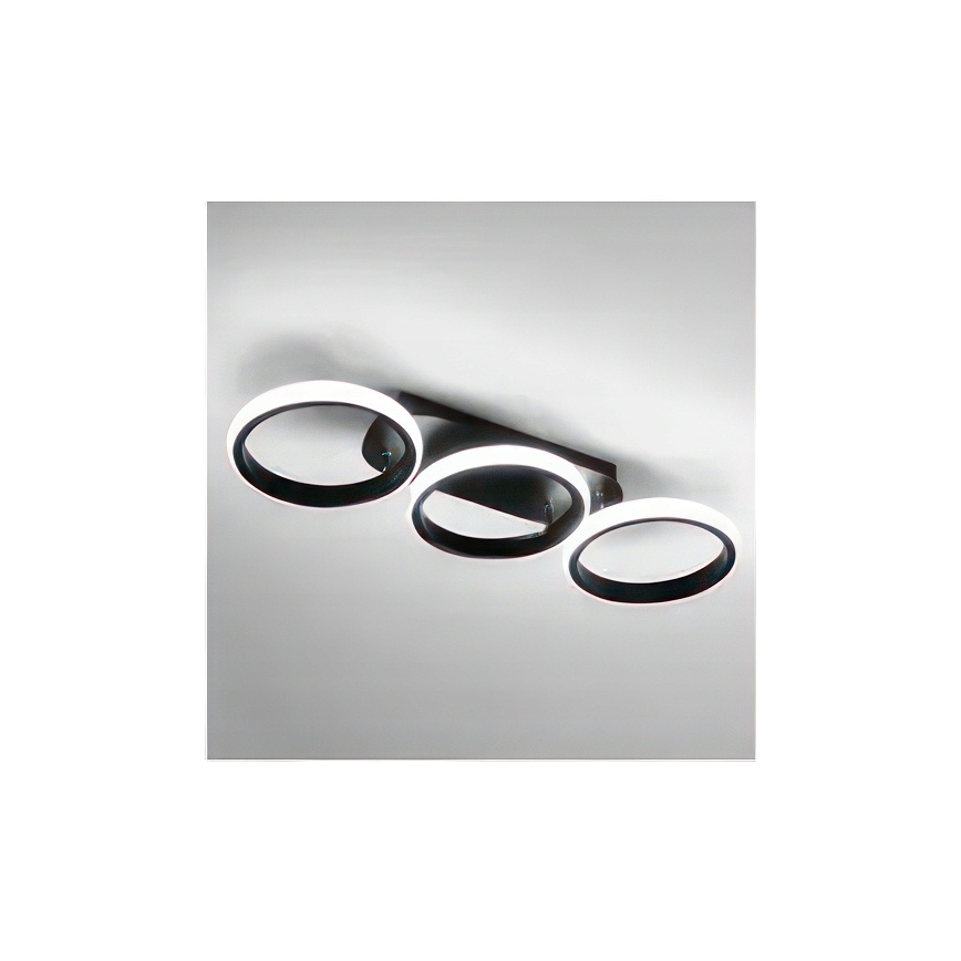 Luminária de teto LED dimável LED/30W/230V 3000-6500K preta Wi-Fi Tuya + controlo remoto