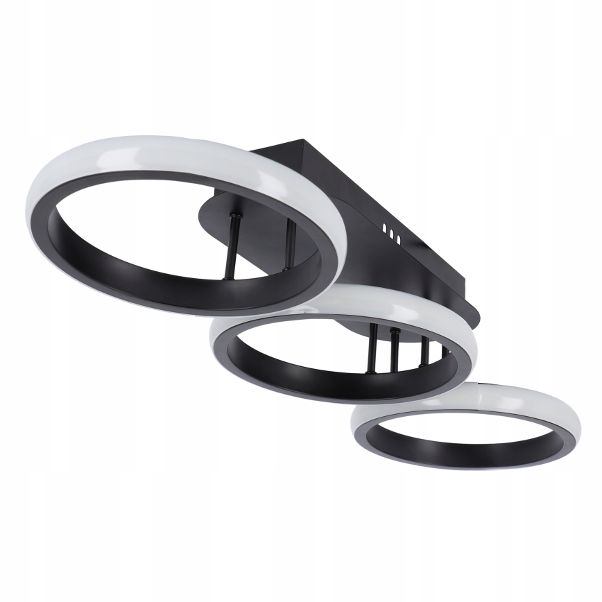 Luminária de teto LED dimável LED/30W/230V 3000-6500K preta Wi-Fi Tuya + controlo remoto