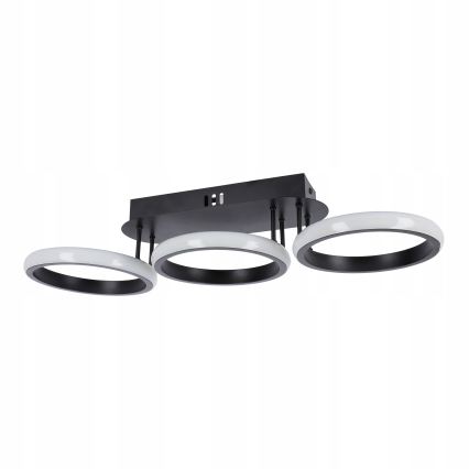 Luminária de teto LED dimável LED/30W/230V 3000-6500K preta Wi-Fi Tuya + controlo remoto