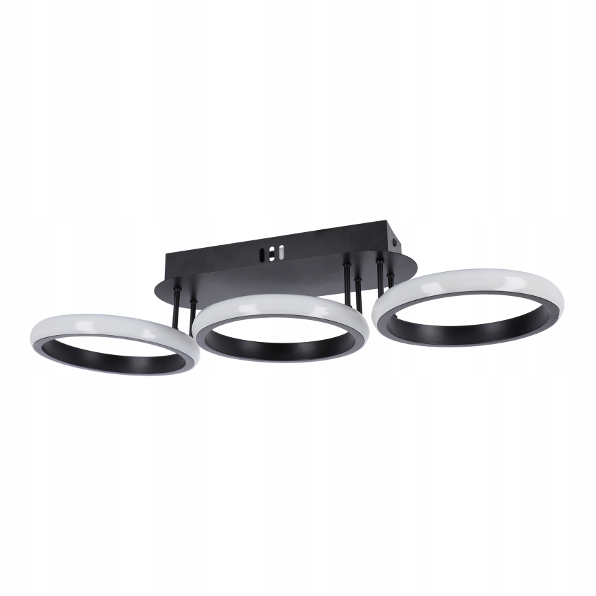 Luminária de teto LED dimável LED/30W/230V 3000-6500K preta Wi-Fi Tuya + controlo remoto