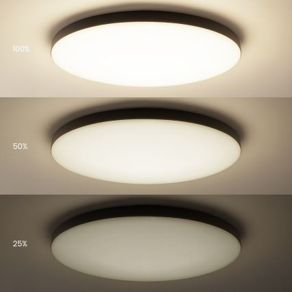 Plafon LED dimerizável SIENA LED/80W/230V 3000-6000K Ø 75 cm preto + controlo remoto