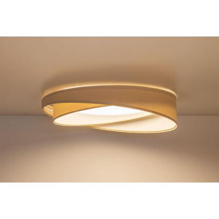 Luminária de teto LED regulável SMART GALAXY MODERN LED/24W/230V 3000-6500K Ø 55 cm creme/branco + controlo remoto