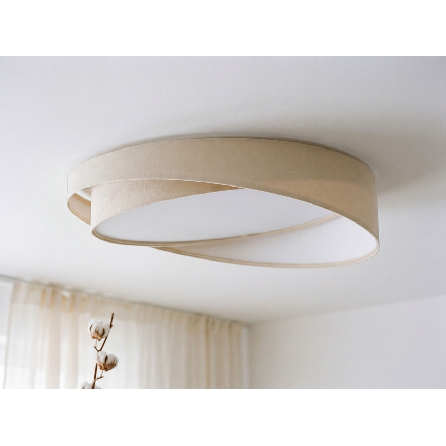 Luminária de teto LED regulável SMART GALAXY MODERN LED/24W/230V 3000-6500K Ø 55 cm creme/branco + controlo remoto