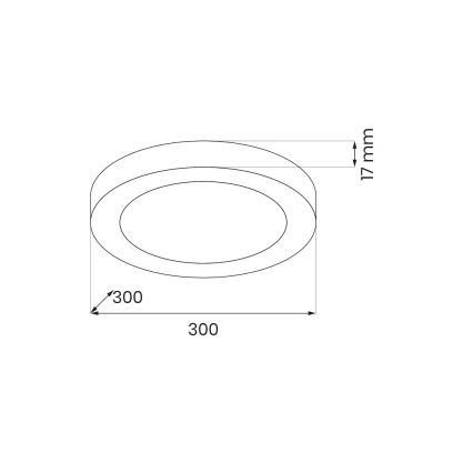 Candeeiro de tecto LED EVORA LED/24W/230V 3000/4000/6000K Ø 30 cm branco