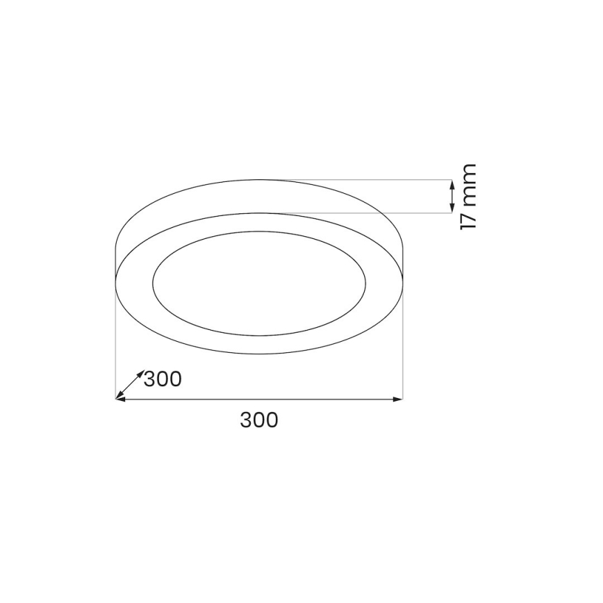 Candeeiro de tecto LED EVORA LED/24W/230V 3000/4000/6000K Ø 30 cm preto