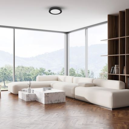 Candeeiro de tecto LED EVORA LED/6W/230V 3000/4000/6000K Ø 14 cm preto