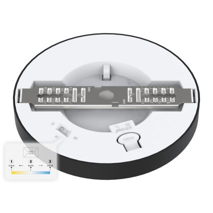 Candeeiro de tecto LED EVORA LED/6W/230V 3000/4000/6000K Ø 14 cm preto