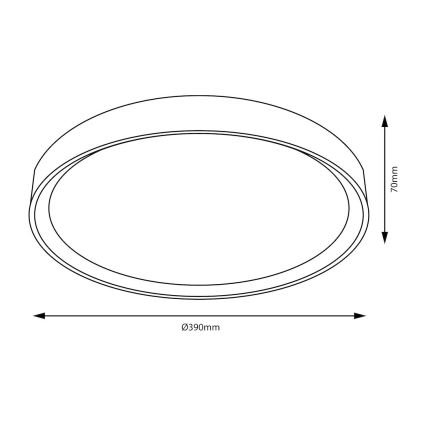 Candeeiro de tecto LED FOREST, 24 W, 230 V, diâmetro 39 cm, castanho