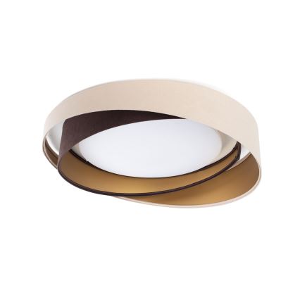 Candeeiro de tecto LED GALAXY MODERN LED/24W/230V diâmetro 55 cm bege/castanho/dourado