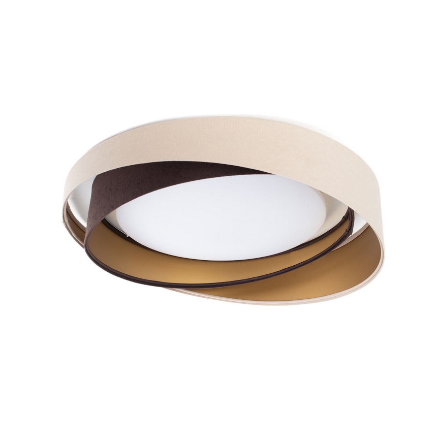 Candeeiro de tecto LED GALAXY MODERN LED/24W/230V diâmetro 55 cm bege/castanho/dourado
