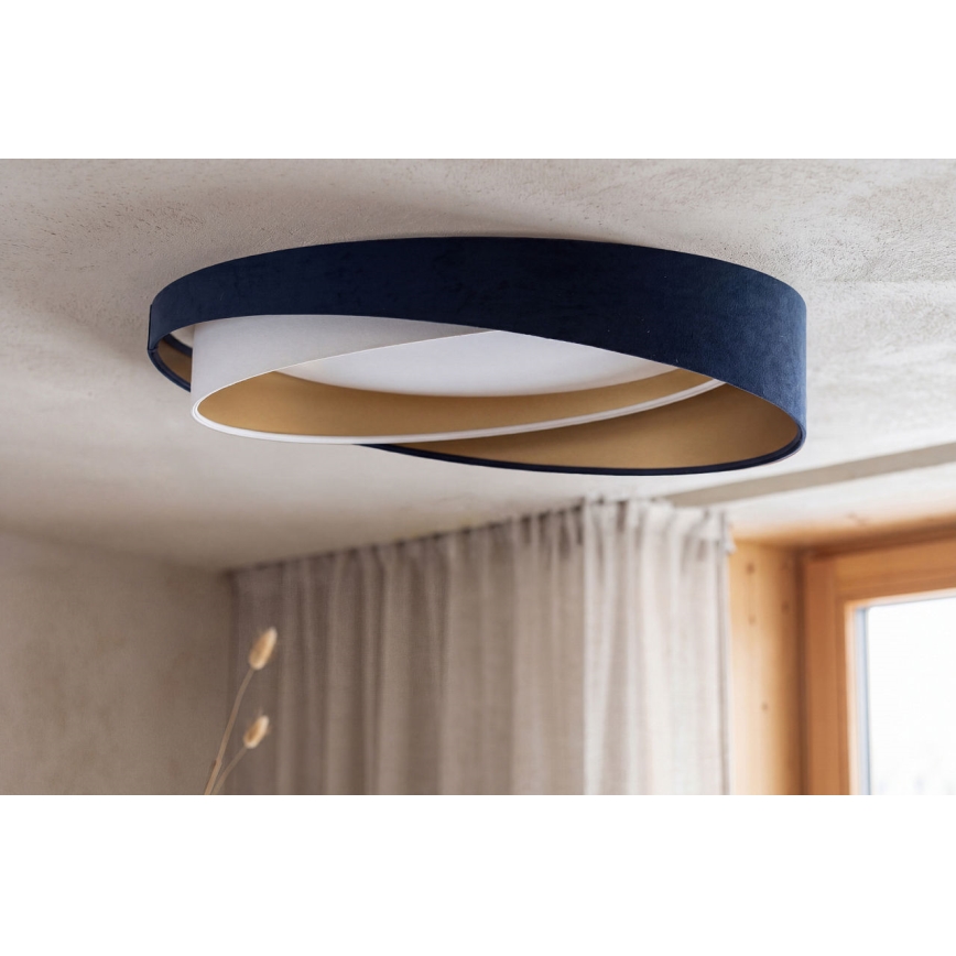 Candeeiro de tecto LED GALAXY MODERN LED/24W/230V Ø 55 cm azul/branco/dourado
