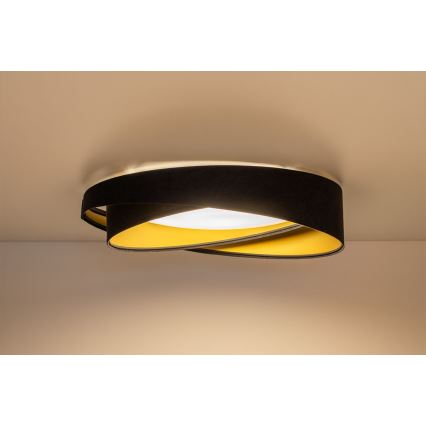 Candeeiro de Tecto LED GALAXY MODERN LED/24W/230V Ø 55 cm preto/dourado
