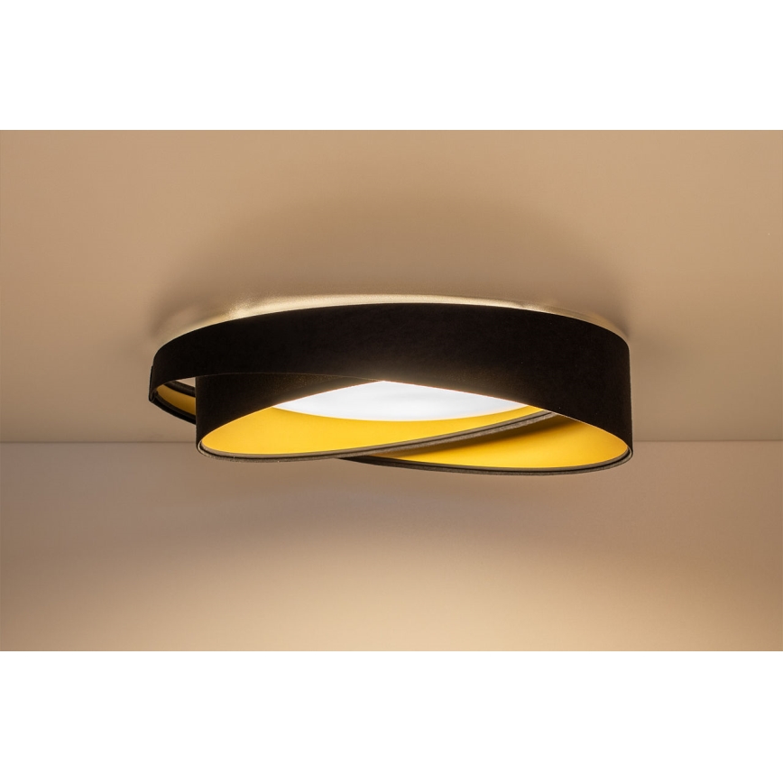 Candeeiro de Tecto LED GALAXY MODERN LED/24W/230V Ø 55 cm preto/dourado