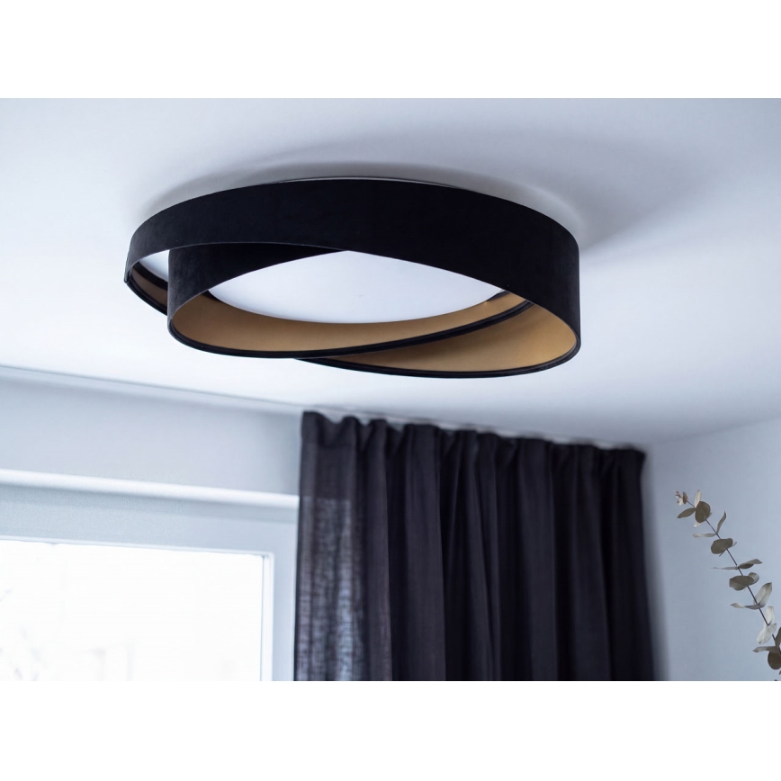 Candeeiro de Tecto LED GALAXY MODERN LED/24W/230V Ø 55 cm preto/dourado