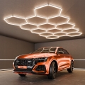 Candeeiro de tecto LED HEXAGON LED/570W/85-265V 4000K 522x298 cm CRI 90 IP44 branco