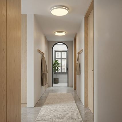 Candeeiro de tecto LED HUGO LED/12/18/24W/230V 3000/4000/6500K Ø 30 cm IP54 branco