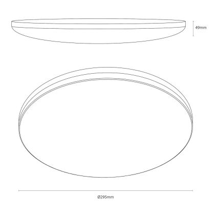 Candeeiro de tecto LED HUGO LED/12/18/24W/230V 3000/4000/6500K Ø 30 cm IP54 branco