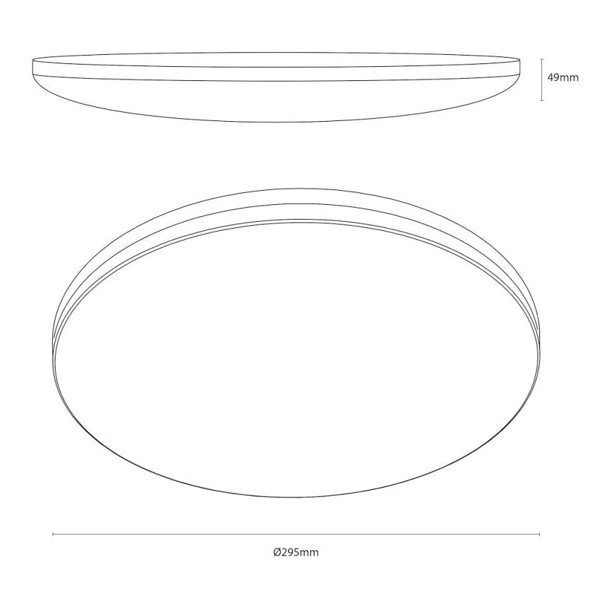 Candeeiro de tecto LED HUGO LED/12/18/24W/230V 3000/4000/6500K Ø 30 cm IP54 branco