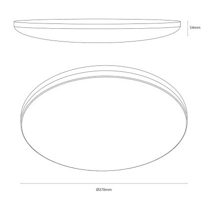 Candeeiro de tecto LED HUGO LED/16/24/32W/230V 3000/4000/6500K Ø 37 cm IP54 branco
