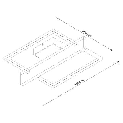 Candeeiro de tecto LED LARYSA LED/11,5W/230V 35x45 cm pinho