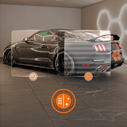 Candeeiro de teto LED HEXAGON LED/280W/85-265V 6500K 313x298 cm CRI 90 IP54 branco