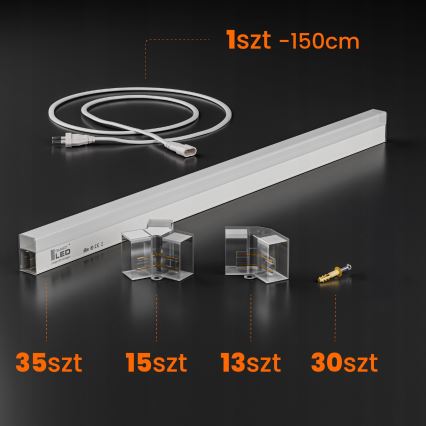 Candeeiro de teto LED HEXAGON LED/280W/85-265V 6500K 313x298 cm CRI 90 IP54 branco