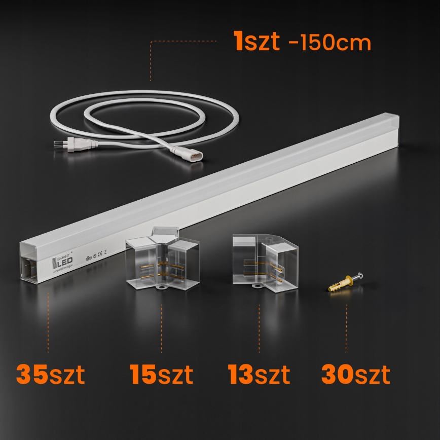 Candeeiro de teto LED HEXAGON LED/280W/85-265V 6500K 313x298 cm CRI 90 IP54 branco