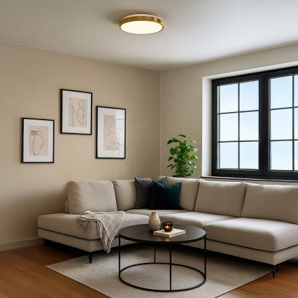 Candeeiro de tecto LED LIBRA 24W/230V 4000K Ø 39 cm dourado