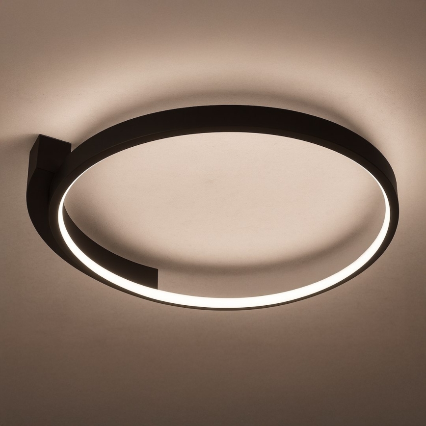 Candeeiro de tecto LED LUNA LED/18W/230V Ø 42,5 cm preto