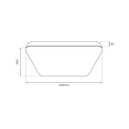 Candeeiro de tecto LED NEMO LED/36W/230V 50x50 cm preto