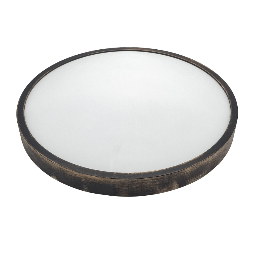 Candeeiro de tecto LED OAK SMOKY SLIM, 36W, 230V, 4000K, Ø 47 cm, carvalho/castanho escuro