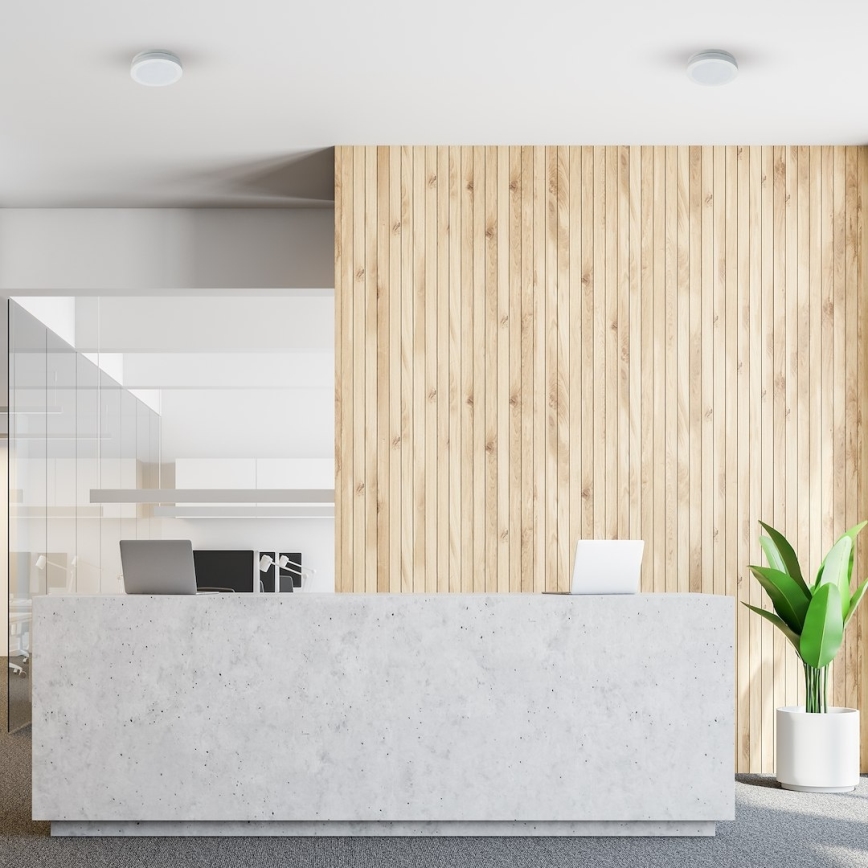 Candeeiro de tecto LED para casa de banho MARLON 12W/230V Ø 18 cm IP54 branco